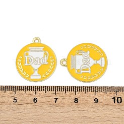 Emaille-Anhänger aus Legierung zum Vatertag&nbsp;ENAM-V001-03A-G