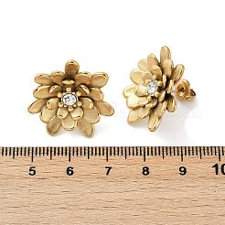 Ohrstecker aus 304 Edelstahl mit Kristall-Strass&nbsp;EJEW-G423-15G