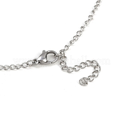 Set di collane con teschio e croce in turchese sintetico tinto&nbsp;NJEW-JN05370