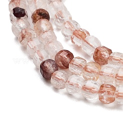 Fili di perle di quarzo ematoide rosso naturale/quarzo ferruginoso&nbsp;G-H042-B26-01