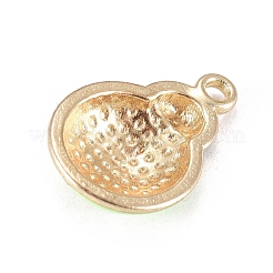 Leicht vergoldete Emaille-Anhänger aus Zinklegierung&nbsp;LS-ENAM-WH0047-42E