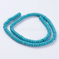 Filo di perline turchesi sintetici&nbsp;G-E456-33B-3x6mm