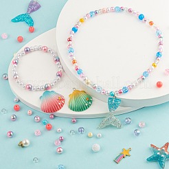 Kits de fabricación de joyas con tema de sirena diy&nbsp;DIY-FS0001-57