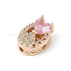 Perline zirconi micro pave  in ottone&nbsp;KK-K297-26G-01
