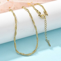 304 Edelstahl 2 Strang Halsketten für Damen&nbsp;NJEW-C061-01G
