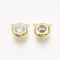 Latón charms de circonio cúbico&nbsp;KK-T038-563G-NF