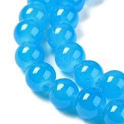 Perles rondes en verre imitation jade&nbsp;DGLA-Q021-8mm-13