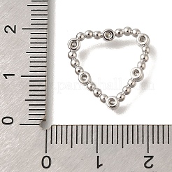 Verbindungsringe aus Messing mit klaren Zirkonia&nbsp;KK-I716-26P-04