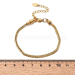 Bracelets en acier inoxydable 304 avec chaîne de blé pour femmes&nbsp;BJEW-A158-02H-G