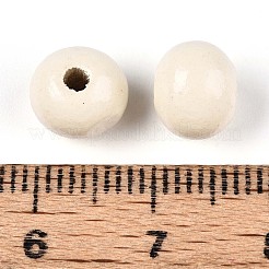 Perline rotonde in legno di schima naturale verniciate a spruzzo&nbsp;WOOD-A018-8mm-10