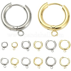 16 boucle d'oreille créole en acier inoxydable 201&nbsp;STAS-FS0002-27B
