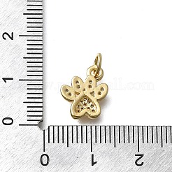Breloques en laiton avec zircone cubique de micro pave&nbsp;KK-D431-012G