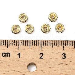 Gestellbeschichtung Messing Kristall Strass Unterlegscheibe Space Beads&nbsp;RB-D303-G