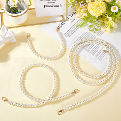 3 stücke 3 arten kunststoff imitation perle runde perlen tasche ketten&nbsp;PURS-CN0001-02
