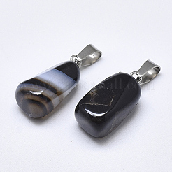Natürlicher gebänderter Achat / gestreifter Achatanhänger&nbsp;G-T122-20G