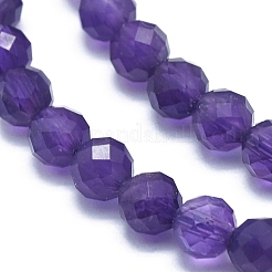 Natürlichen Amethyst Perlen Stränge&nbsp;G-D0003-E84-4MM