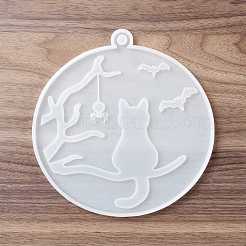 Stampi in silicone per uso alimentare con decorazione a ciondolo rotondo piatto fai da te&nbsp;SIMO-D002-03A