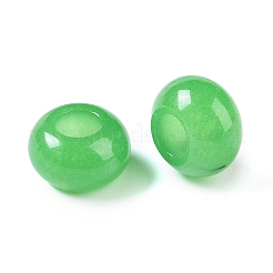 Natürliche weiße jade europäische perlen&nbsp;G-G740-14x8mm-35