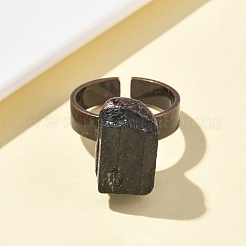 Natürliche schwarze Turmalinringe&nbsp;RJEW-B122-03R