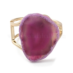 Laiton plaqué en rack avec agate naturelle&nbsp;RJEW-Q809-01E