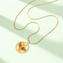 Colliers pour femmes avec pendentif en laiton émaillé&nbsp;KK-CBA3D94-01A-G