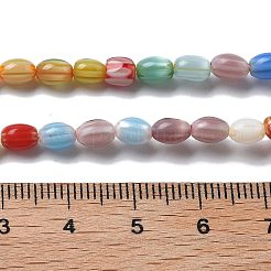 Handgemachte Millefiori Bunte Malerei Perlen Stränge&nbsp;LAMP-F035-02