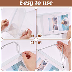 Etiquetas de precio colgantes de PVC borrables con cuerda&nbsp;CDIS-WH0021-069E-02