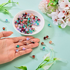 100pcs 10 Farben Glasanhänger&nbsp;PALLOY-TAC0291