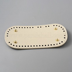 Ovale pu-leder strickhäkeln taschen nagel boden shaper pad&nbsp;DIY-WH0349-97A