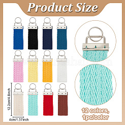 12 Schlüsselanhänger aus Polycotton&nbsp;KEYC-BC00002