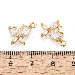 Pendentifs en zircone cubique clair en laiton&nbsp;KK-T077-55G