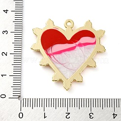 Anhänger aus Legierung mit Wischmuster und ABS-Imitationsperlen&nbsp;PALLOY-S034-03KCG-B