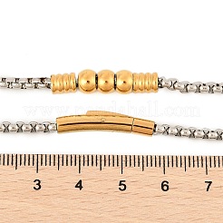 304 Edelstahl-Boxkettenhalsketten&nbsp;NJEW-Z055-01GP