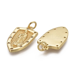 Pendentifs en laiton zircon cubique transparent&nbsp;KK-F821-17G