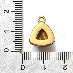 Natürliche Tigerauge Dreieck Charms&nbsp;STAS-D310-02G-01