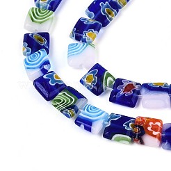 Handgemachte Millefiori Bunte Malerei Perlen Stränge&nbsp;LAMP-T021-30A
