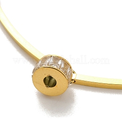 Strass-Armband mit Säulengliedern und Schieber&nbsp;BJEW-K237-01G