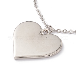 Collana con pendente in alluminio vuoto a sublimazione&nbsp;X-NJEW-E020-02P-03