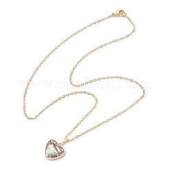 Collares con colgante de concha de paua natural&nbsp;NJEW-JN05141-02