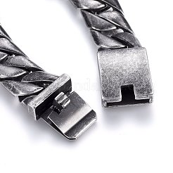 Bracelets à chaînes gourmettes en acier inoxydable 304&nbsp;BJEW-E346-17AS