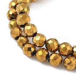 Fili di perline di ematite magnetica sintetica galvanica&nbsp;G-A263-B01-02