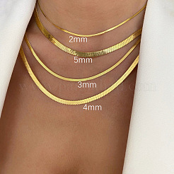 Collane a catena a serpente in acciaio inossidabile 304 per donna&nbsp;WG80FEF-07