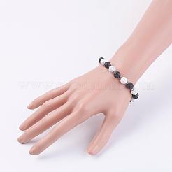 Gefrostete Stretch-Armbänder aus natürlichen und synthetischen Mischsteinperlen&nbsp;BJEW-JB03229