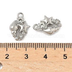 Legierung rhinestone-anhänger&nbsp;PALLOY-F316-02B-P