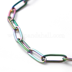 Ionenplattierung (IP) 304 Edelstahl-Büroklammer-Kettenarmbänder&nbsp;BJEW-O186-02MC