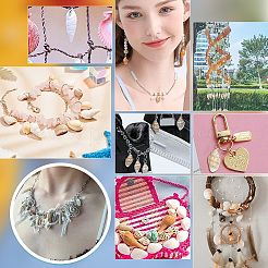 100 Stück 10 Stile natürliche Muschelanhänger&nbsp;PALLOY-AB00159