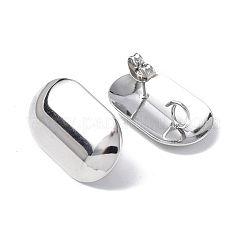 Anlaufgeschützte Ohrstecker-Beschläge aus Edelstahl 304&nbsp;LS-STAS-F286-13P