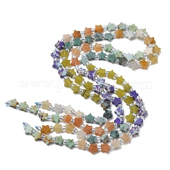 5 style de colliers de perles en jaspe impérial synthétique&nbsp;G-D095-A06