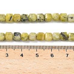 Natürliche gelbe türkisfarbene (Jaspis) Perlenstränge&nbsp;G-F797-A23-01