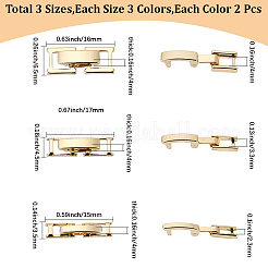 18 Stück umweltfreundliche Uhrenarmbandverschlüsse aus Messing in 9 Farben.&nbsp;KK-SC0007-55